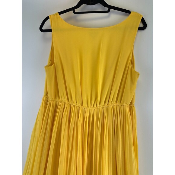 Torrid Yellow Pleated Dress Gown Maxi Long Pullover Sleeveless Scoop Women Large - Picture 9 of 16